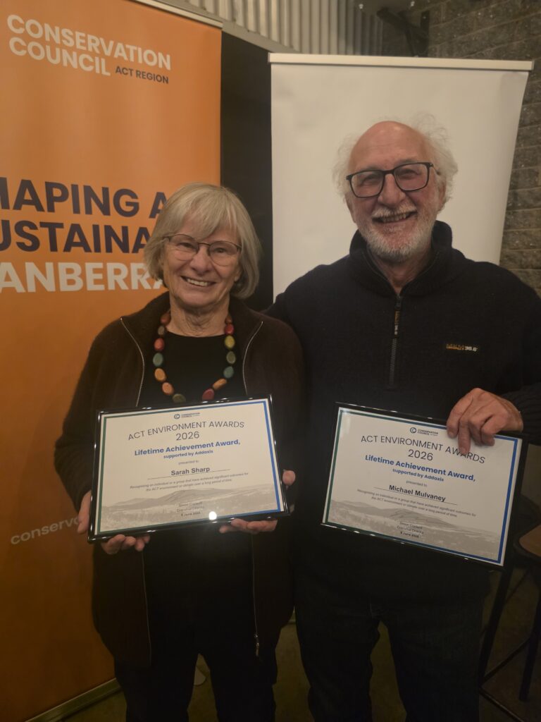 Sarah Sharp and Michael Mulvaney - joint winners of our inaugural Lifetime Achievement Award