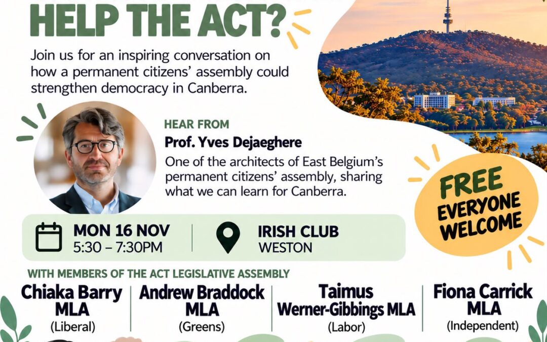 Would a standing Citizens’ Assembly help the ACT?