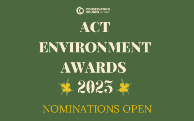 Nominations Open – ACT Environment Awards 2023