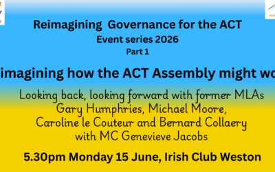 Reimagining how the ACT Assembly might work: looking back, looking forward